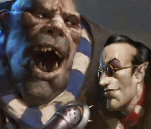 Illustration présentateur de Blood Bowl